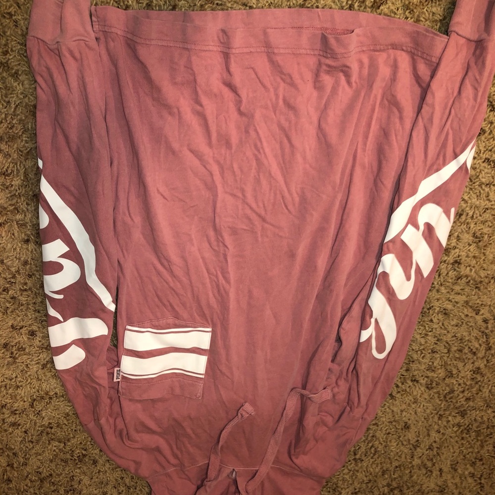 pink thin hoodie